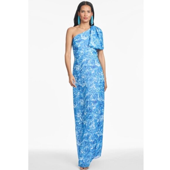 Sachin + Babi Dresses & Skirts - NWT Sachin & Babi Chelsea One Shoulder Gown Mediterranean Blooms Size10